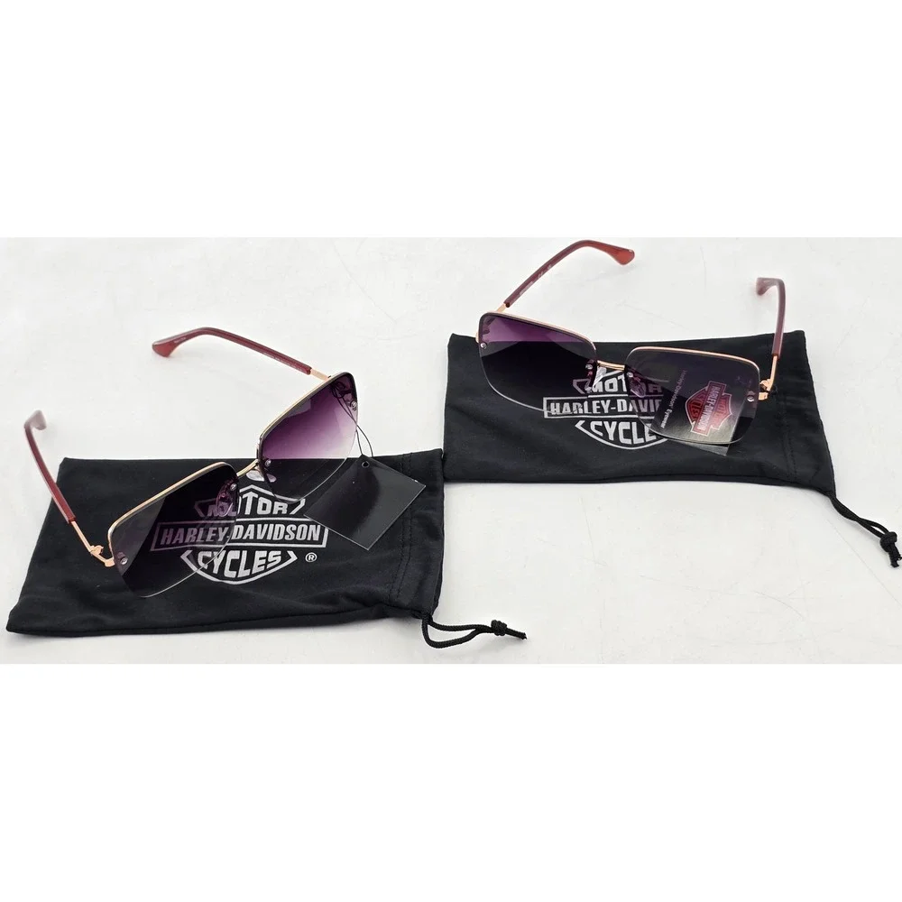 Harley-Davidson Sunglasses Womens OS Purple Gradient Rimless HD5062S - New